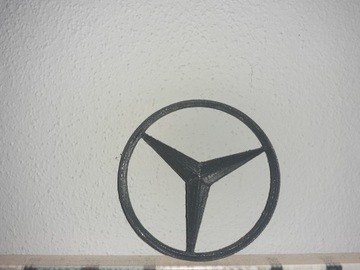 Логотип Mercedes на крышке двигателя Звезда 60 мм.