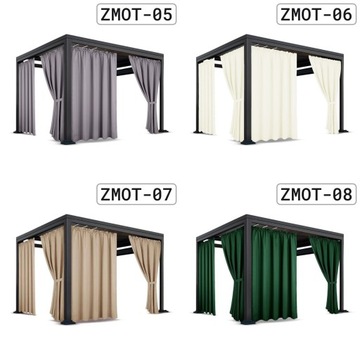 ZASŁONY NA TARAS 155x220 ZASŁONA OGRODOWA OGRODOWE Z TUNELEM WODOODPORNE