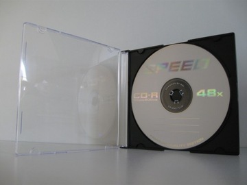 Pudełka CD x 1 SLIM na płyty czarne HQ 50 szt