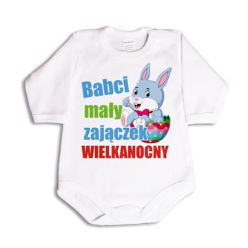 Babci mały zajączek wielkanocny BODY - 74 dł