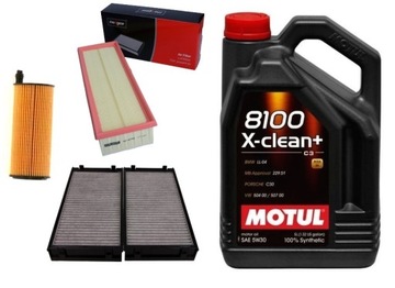 Filtry + Motul 5w30 C3 BMW X5 F15 25d 231KM
