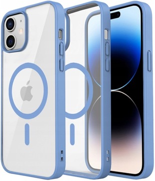 ETUI DO IPHONE 11 PRZEŹROCZYSTE MAGNETYCZNE DO MAGSAFE | BLUE