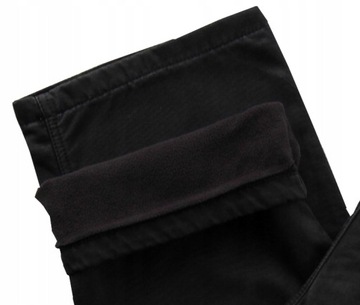 OCIEPLANE polarem spodnie Dżinsowe CZARNE BLACK DOCK W40 L34 pas 100/102 cm