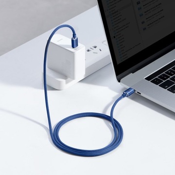 КАБЕЛЬ BASEUS FAST USB-C ДЛЯ ТЕЛЕФОНА И КОМПЬЮТЕРА ПРОЧНЫЙ КАБЕЛЬ 100 Вт 1,2 м
