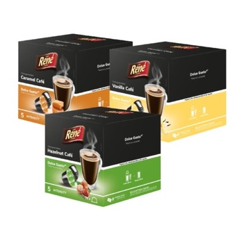 Kapsułki do Dolce Gusto René Zestaw KAWY SMAKOWE 3x16 szt.
