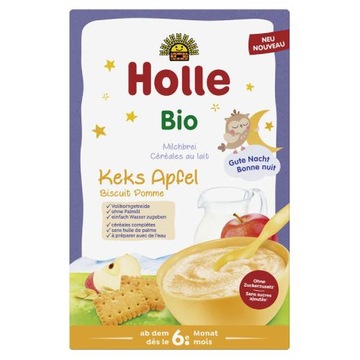 Holle Kaszka mleczna owsianka na noc keks i jabłko od 6 miesiąca 250 g