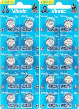 20x BATERIA VINNIC L1154 LR44 AG13 G13 GP76A SR44