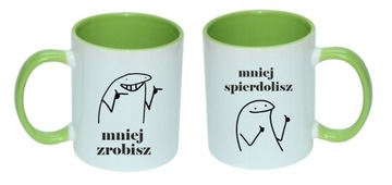 KUBEK MNIEJ ZROBISZ MNIEJ SPIE*DOLISZ ŚMIESZNY PREZENT DO PRACY