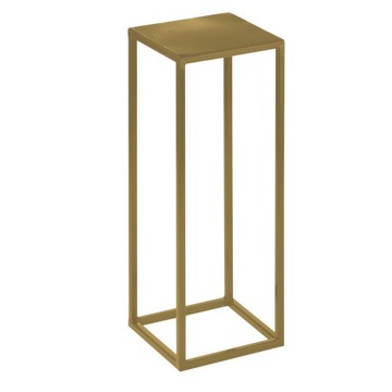 Złoty kwietnik stojak metalowy na kwiaty loft 40x15x15 cm ślub wesele