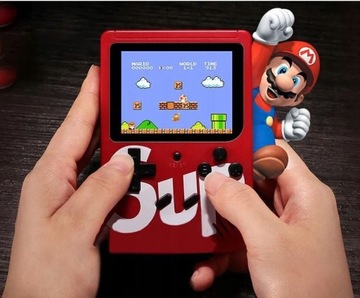 PRZENOŚNA KONSOLA RETRO GRA DO TV DLA DZIECI 400 KULTOWYCH GIER + PAD