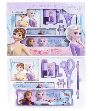 Школьный набор FROZEN, пенал, точилка, ластик, блокнот для детей