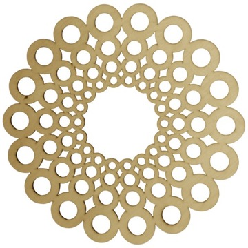 Mandala ażurowa dekoracyjna 30 cm Obraz na ścianę wzór 1 panel grubość 5 mm