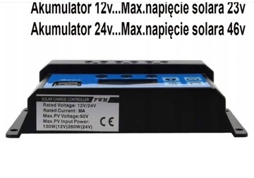 2xPANEL SOLARNY100w elastyczny+REG 30A zestaw 200W