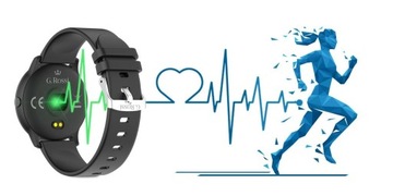 Женские и мужские умные часы G Rossi с пошаговым меню для тренировок и пульса, подарок