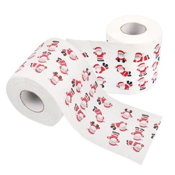 Świąteczny Papier Toaletowy w Mikołaje do wc