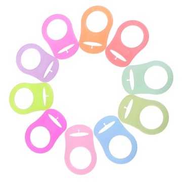 10Pcs Silicone Clip Baby Pacifier Dummy Adapters Ring holder Soother