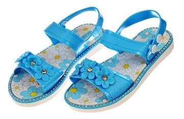 ДЕТСКИЕ САНДАЛИИ, РЕГУЛИРУЕМЫЙ РЕМЕНЬ, ДЕКОРАТИВНЫЕ ЦВЕТЫ, размер 6417. 34