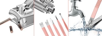 PROFESJONALNY ZESTAW DO MANICURE PEDICURE|PIELĘGNACJA PAZNOKCI|18 NARZĘDZI