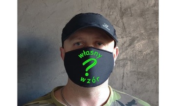 Maska na twarz maseczka własny wzór logo flizelina
