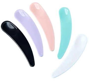 SZPATUŁKI PLASTIKOWE ŁYŻECZKI DO NAKŁADANIA KREMU MASEK DO TWARZY FIOLETOWE