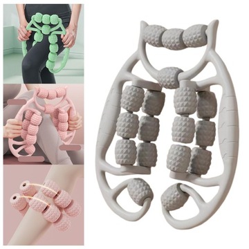 Женский роликовый зажим для ног с 18 колесами Muscle Roller, серый