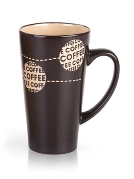 KUBEK CERAMICZNY DUŻY WYSOKI 450ml KAWA HERBATA BRĄZ