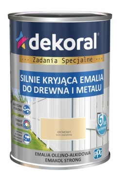 Farba DEKORAL EMAKOL STRONG kremowy połysk 0,9L