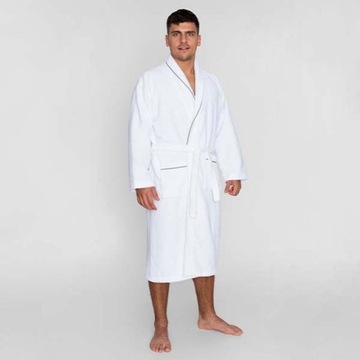 SZLAFROK Welurowy Soft Touch biały S/M
