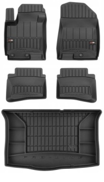 Set 3D gumové koberce rohož do kufru Hyundai i20 2 Hb 2014-2020