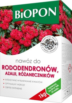 BIOPON NAWÓZ DO RODODENDRONÓW AZALII WIELOSKŁADNIKOWY GRANULOWANY 1KG
