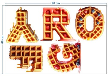 Самоклеящаяся наклейка с надписью «Вафли».