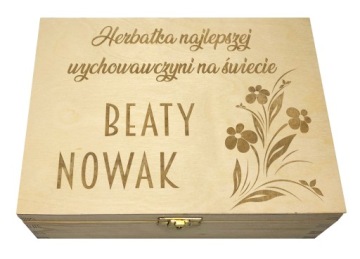 HERBACIARKA PUDEŁKO NA HERBATĘ DLA NAUCZYCIELA