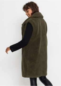 ЗЕЛЕНЫЙ МЕХОВОЙ ЖИЛЕТ BONPRIX 46