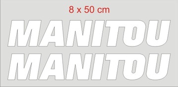 NAKLEJKI MANITOU NT - 2 szt. - BIAŁE 8x50 cm
