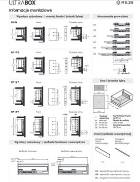 Szuflada ULTRABOX 500mm H199 grafit
