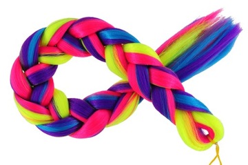 WŁOSY SYNTETYCZNE KOLOROWE WARKOCZYKI DRED MIX.401