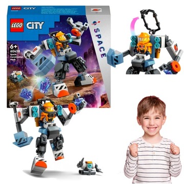 LEGO KOSMICZNY MECH ZBROJA KOSMONAUTY Z KOKPITEM RAMIONAMI MŁOTEM