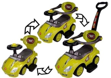 Mega Car 3 в 1 Push Ride Yellow