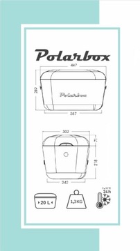 Холодильник POLARBOX Verde Agua Rosa Baby Classic 1830