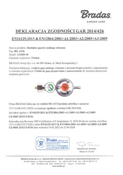 ШЛАНГ + РЕДУКТОР ЦИЛИНДРА + СОЕДИНИТЕЛЬ + прокладки G7