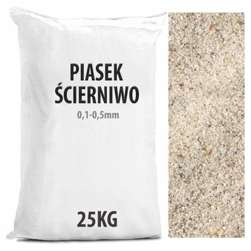 PIASEK ŚCIERNIWO Drobny do Piaskowania 25 KG