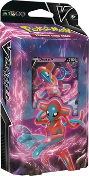 Pokemon TCG PEŁNA TALIA DEOXYS V +ZNACZNIKI MONETA PUDEŁKO NA KARTY KOD