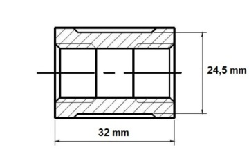 Нержавеющая соединительная муфта 1/2