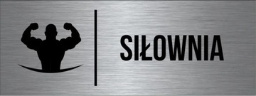 TABLICZKA Siłownia Aluminium Piktogram Srebrna