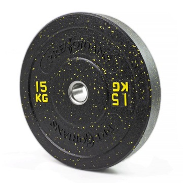OBCIĄŻENIE OLIMPIJSKIE NA SZTANGE HANTLE KRĄŻEK BUMPER DO ĆWICZEŃ 15KG 50mm
