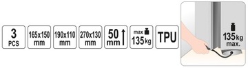 Poduszka montażowa do podnoszenia rozporowe 135 kg
