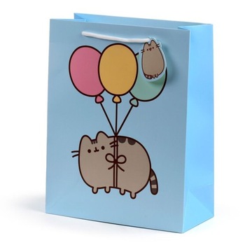 PUSHEEN TORBA na prezenty, upominki z bilecikiem 33x26x12cm ŚREDNIA