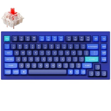 KEYCHRON Q1 QMK Przewodowa Klawiatura Mechaniczna RGB Q1-J1 Red Switch