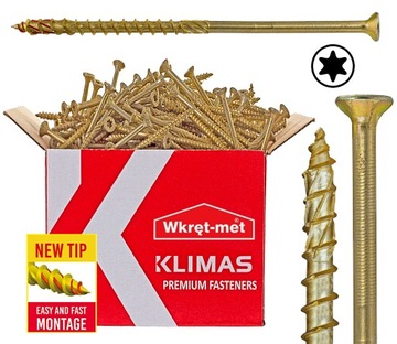 WKRĘTY CIESIELSKIE 4x35 TORX20 DO DREWNA PŁYT WIÓROWYCH ŁEB STOŻKOWY 500szt