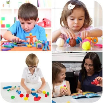 12 ШТ. ВОЛШЕБНАЯ ПОЛИМЕРНАЯ ГЛИНА PLAYSTINE SENSO FOAM CLAY ПЕНА ДЛЯ КОНДИТЕРСКИХ ГЛИН